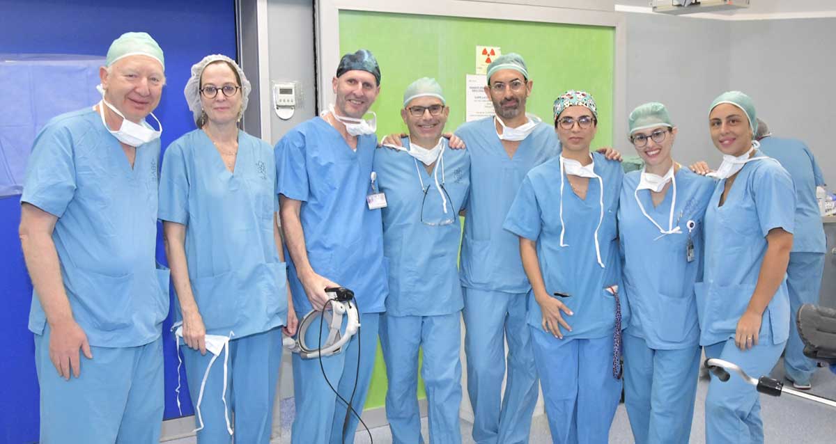 הצוות הרפואי המשותף לשיבא ולנהריה. צילום: מרכז רפואי לגליל